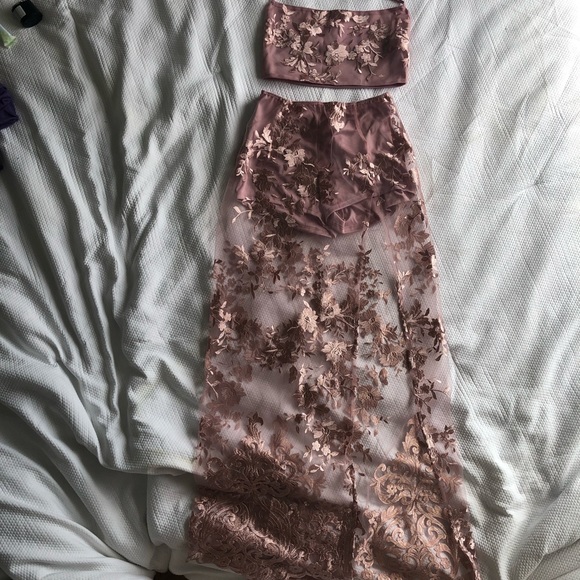 💥SOLD💥 Boho Floral Lace Two Piece Lucy in the Sky, Sz SM - Picture 3 of 8